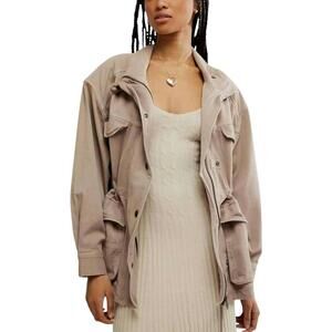 NEW FREE PEOPLE arya utility jacket in cashmere